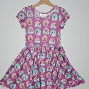 DotDotSmile Size 3/4 Classic Cap Dress - NWT Snow Globe Print